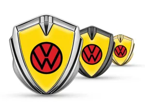 VW Abovedado Emblema Insignia Diseño Lujo Acabado Aleación
